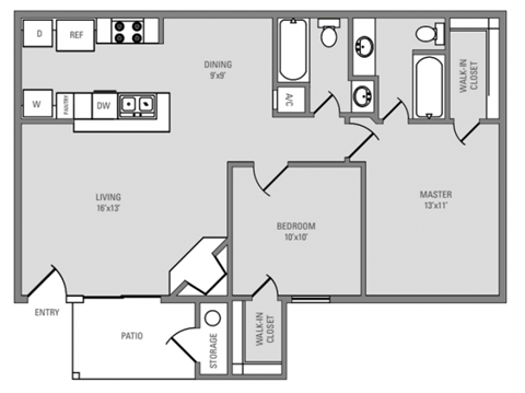floor plan in pearland apartment